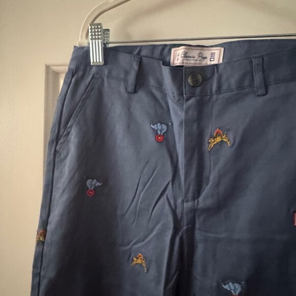 New Classic Prep Childrenswear Boys Blue Gavin Pant Circus Embroidery Size 8 - Picture 10 of 14